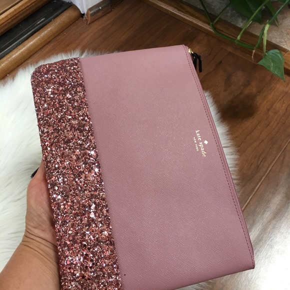 Kate Spade Gia sparkle clutch /cosmetic bag - Picture 3 of 6